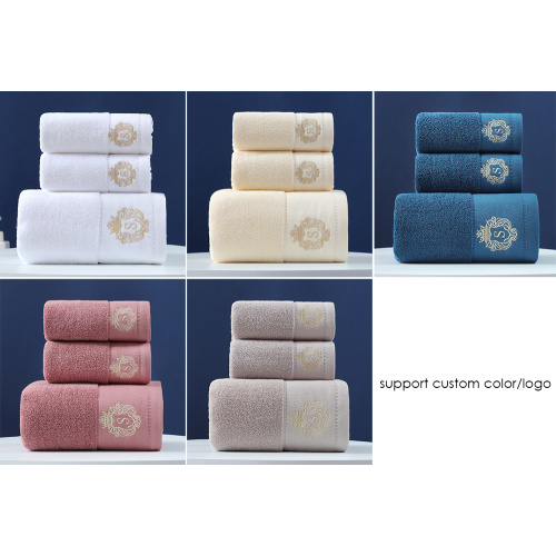 Pure Turkish Cotton Bath Towel Set Embroidery pure turkish terry cotton bath towel set Supplier