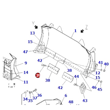 198-71-21710 BOLT Suitable For Dozer D375 parts