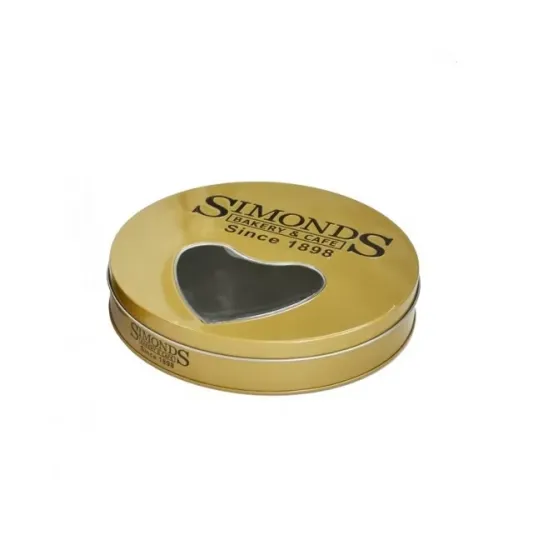 DADI Decorative Round Tin Box with Transparent Window