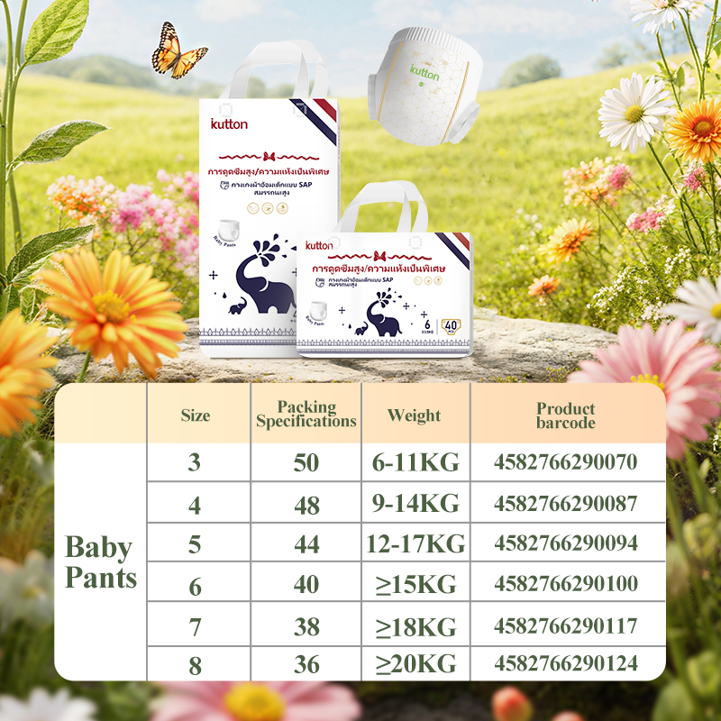 Super Absorbent Soft Baby Diapers with Pants