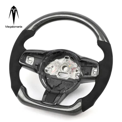 Car Steering Wheel Real Carbon Fiber for Jaguar XF F-type F-pace E Pace XE Steering Wheel Durable Support Customizable Color