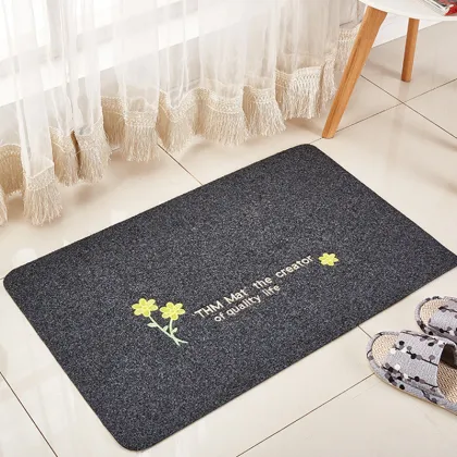 Embroidered washable bathroom  living room door mat