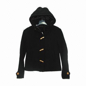 Women's woolen jacket, made of woolen fabric