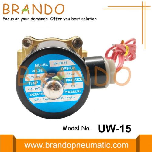 1/2 `` UW-15 Uni-D نوع النحاس الملف اللولبي صمام 220VAC