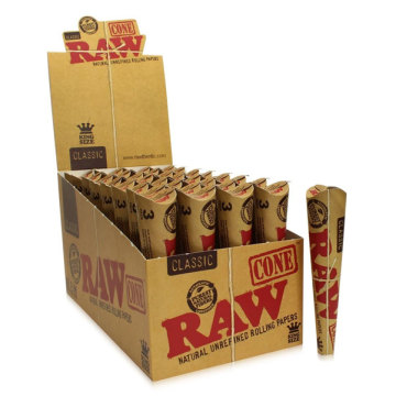 RAW Classic Natural Unrefined Pre Rolled Cones Wholesale