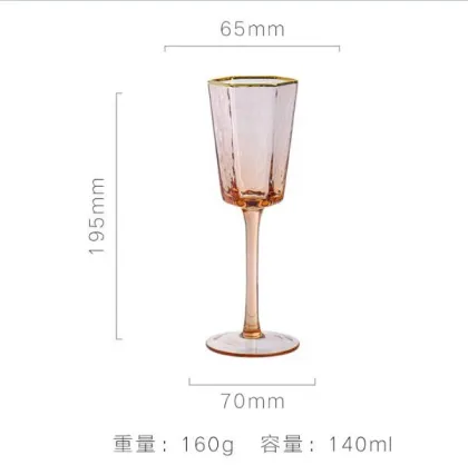 custom Orange water wine glass drinking glasses set