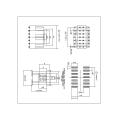 1,27*1,27 mm Box -Header mit Taste, SMT H = 2,54 mm