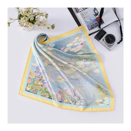 Custom Brand Design Digital Printing Silk Scarf