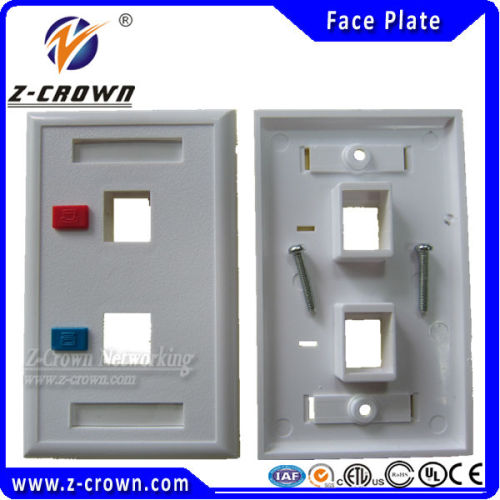 high quality US rj45/rj11 face plate with 1/2/3/4/6 port for network cabling