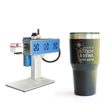 Máquina de marcado láser Galvo de 40W CO2 para tumblers de madera, acrílico y giro