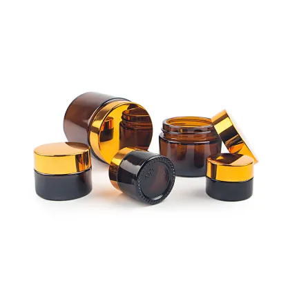 50ml Amber Skin Cream Glass Jar