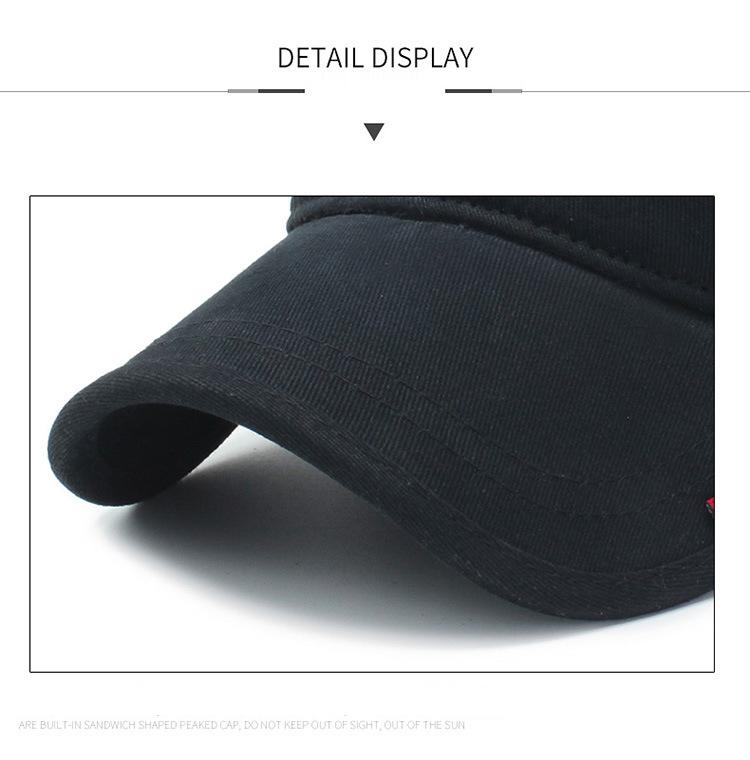 Men's winter and winter baseball cap visor hat (9)