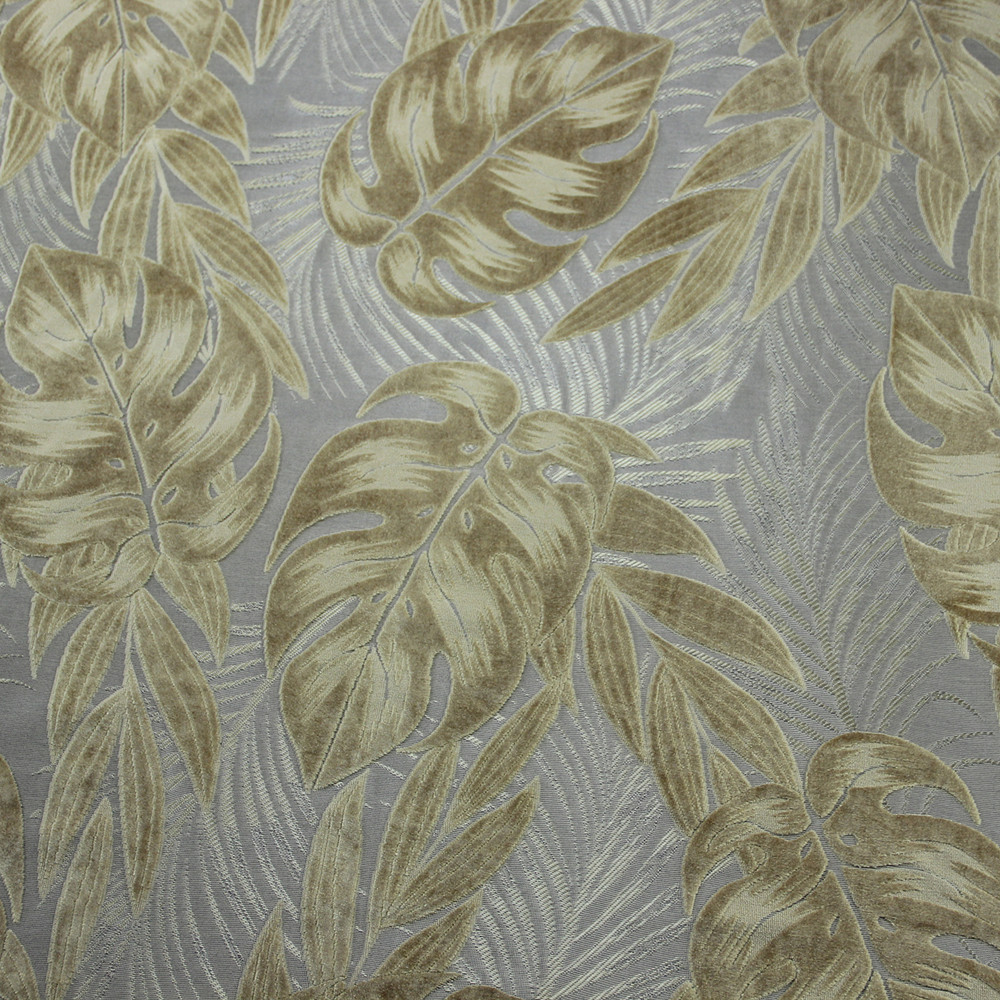 Leaf Jarquard Curtian Velvet Fabric