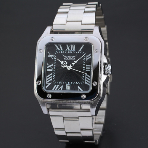 OEM/ODM Stainless Steel Square Hand Silver Watch