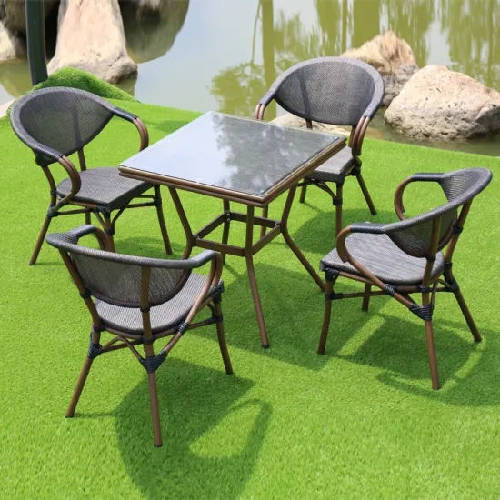 Wholesale Bamboo Look Teslin Bistro Coffee Chairs for Indoor and Outdoor Use