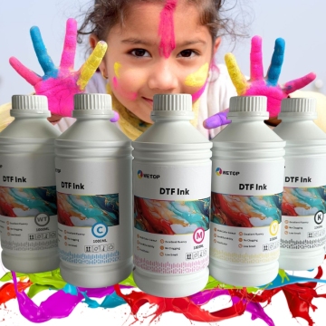एप्सन और मिमाकी प्रिंटर पर हीट ट्रांसफर प्रिंटिंग के लिए फ्लोरोसेंट मैग्नेटिक डीटीएफ स्याही