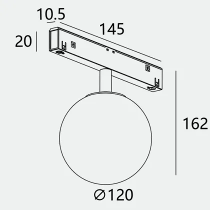 Spherical Lamp Magnetic Track