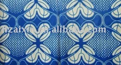 Indian Blue African Real Wax Cotton Print Fabric