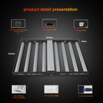 Aglex Hydroponic Commlical 1000W выращивает свет в помещении