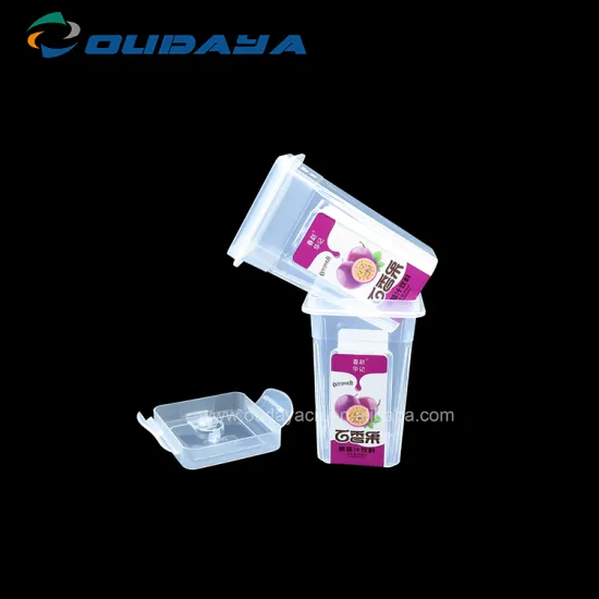 transparent fruits juice plastic drinking cups with lid