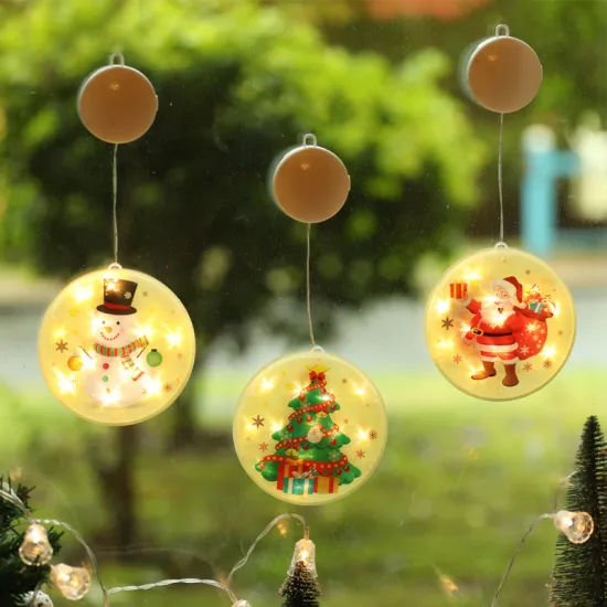 Window Hanging Star Lights - Dry Battery Powered Christmas Decorations
