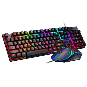 LVKI-Q305S Wired 2-in-1 Gaming Keyboard and Mouse Bundle: Bright Glow Gaming Set