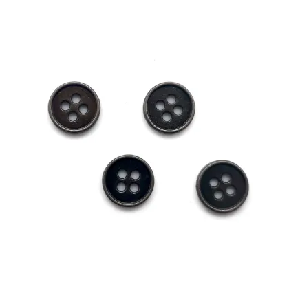 Embossed 4-Hole Round Custom Metal Buttons