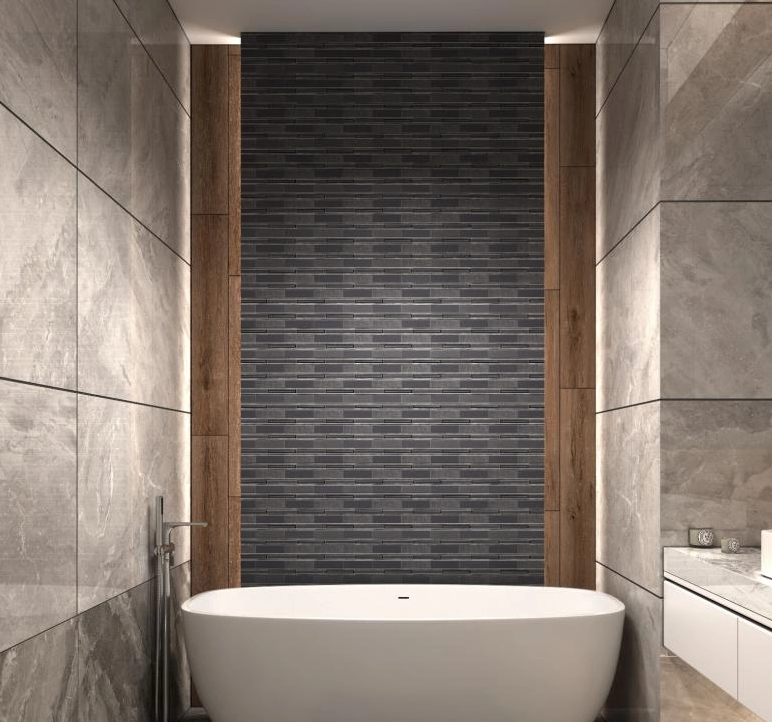 Azulejos de mosaico de vidrio con estilo para el baño