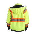 Class3 Jaqueta de segurança de lã de inverno de alta visibilidade