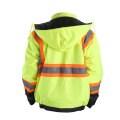 Class3 Chaqueta de seguridad de vellón de invierno de alta visibilidad de alta visibilidad