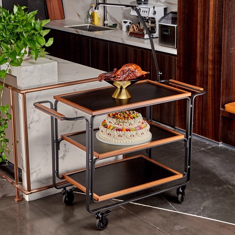 Large Party Catering Cart with Food Serving Function