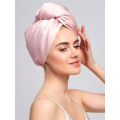 satin wrapped hair towel