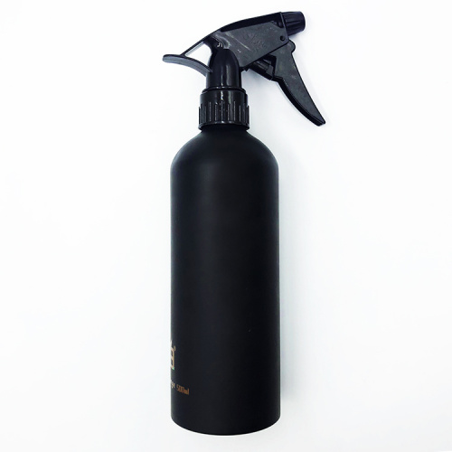 500 ml de botella de spray de gatillo de aluminio negro