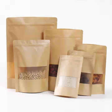 Kraft paper stand-up pouch bag for food