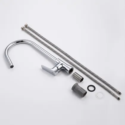 Brass Polished Industrial Kitchen Faucet