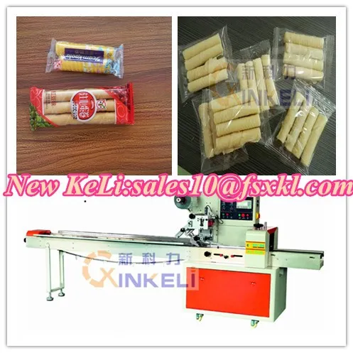 Egg roll automatic flow packaging machine