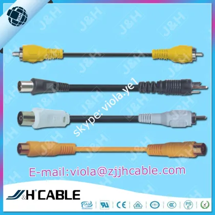 RCA to RCA TV female to TV male TV to RCA audio cable RG59 3c2v