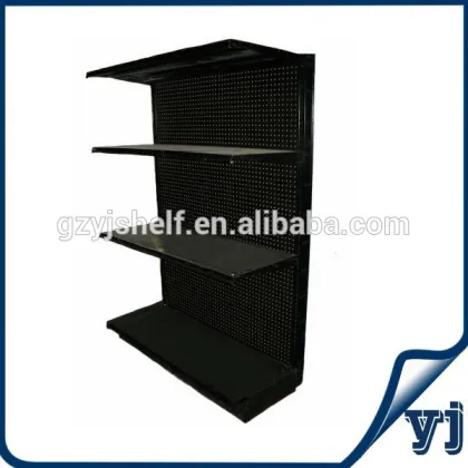 Four layers metal shelving wall units/customized black corner shelves