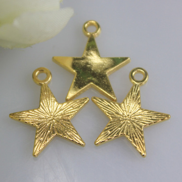 Charms estrela de cinco pontas com liga oleada DIY Art Decor Enfeites artificiais Acessórios Brinco Pingentes Ornamento de joias