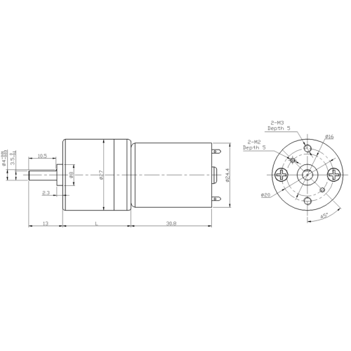 Mini gearbox motor controller with high torque