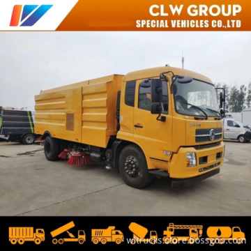 Brand New Parking Lot Four Brush Broom Road Sweeper Dongfeng 12cbm street Sweeper vacuum Truck for Sale