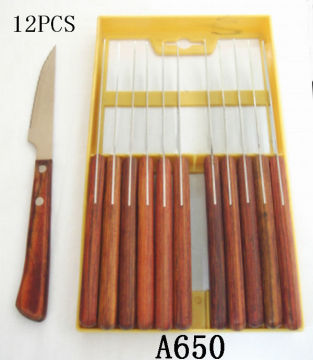 wood steak knife