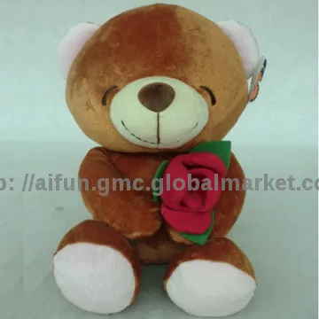 Teddy Bear holding rose, Rose Bear