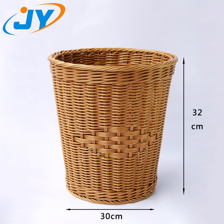 Handweave washable plastic laundry basket for hotel