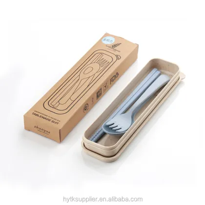 Wholesale Natural Wheat Portable Flatware - Wheat Straw Cutlery Sets