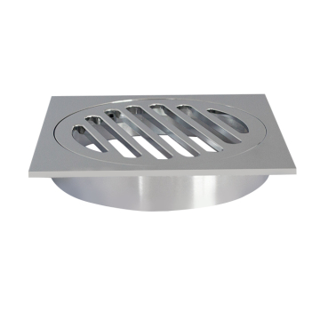 Ayarlanabilir Krom Kaplamalı Pirinç Duş Tahliye Zemin Tuzağı - 110mm x 110mm - Banyo kullanımı için uygun