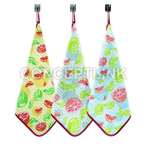 sublimation print microfiber custom tea towels