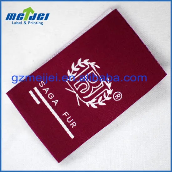 main woven label design