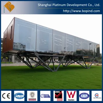 Prefabricated modern steel frame modular land mark buildings