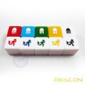 Colorful Custom Engraving Dice Cube in Straight Style